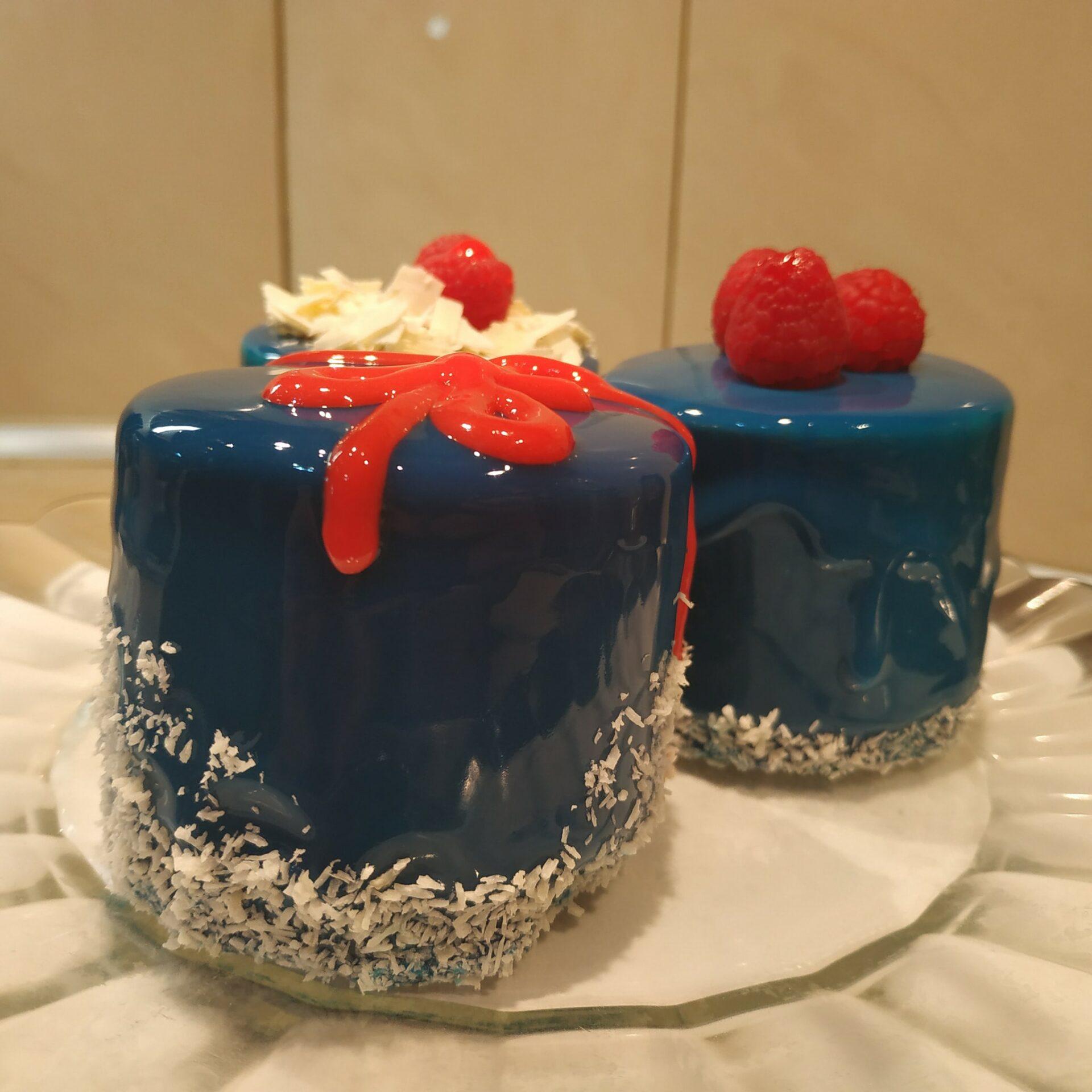 Ατομικές πάστες-με mirror glaze-συνταγή- Ατομικές πάστες-με mirror glaze-συνταγή-