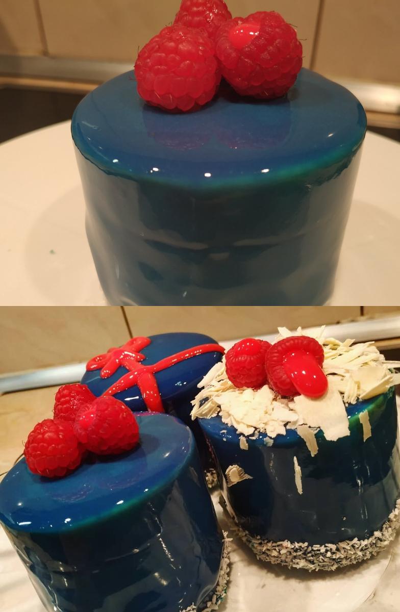 Ατομικές πάστες-με mirror glaze-συνταγή- Ατομικές πάστες-με mirror glaze-συνταγή-