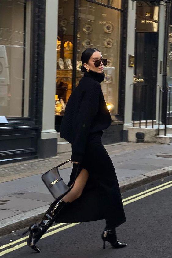 ιδέες-για-total black ντύσιμο-Φθινόπωρο-Χειμώνας 2024-2025-