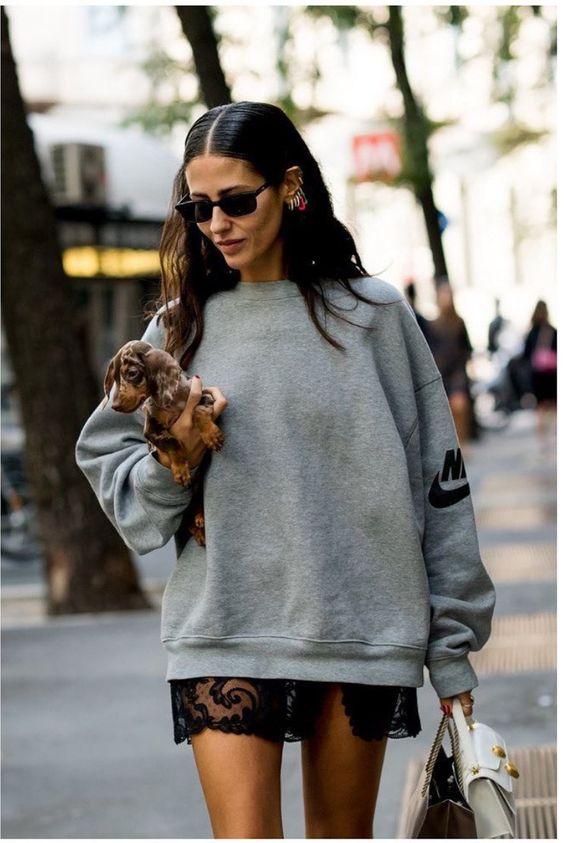 γκρι-φούτερ-με-transparent φούστα-ιδέες- γκρι-φούτερ-με-transparent φούστα-ιδέες-