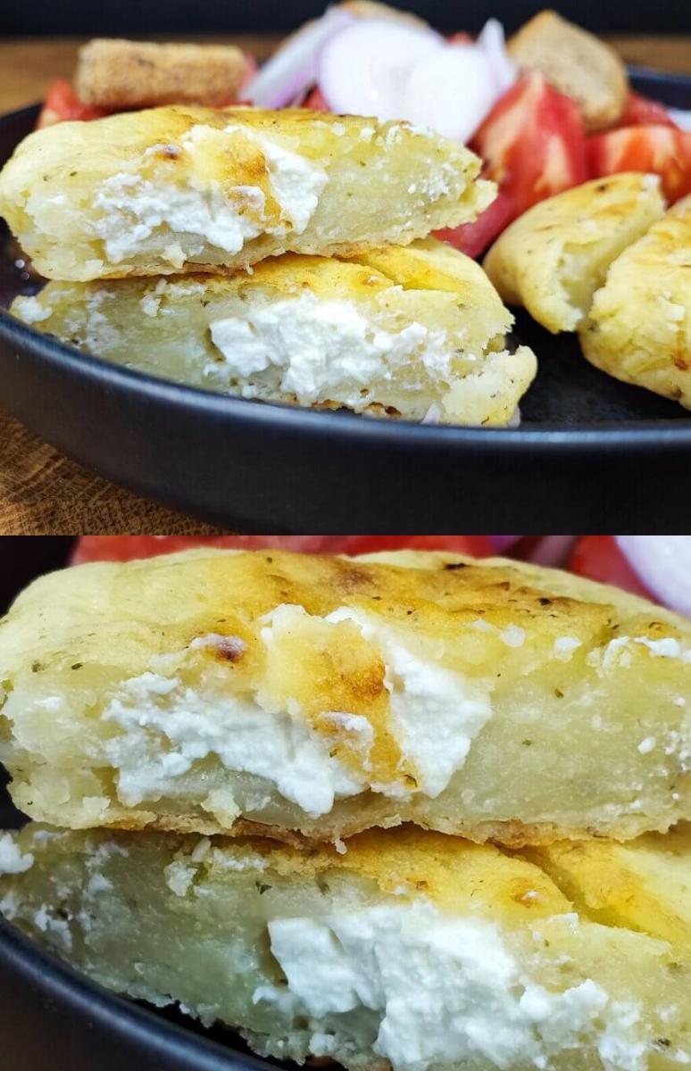 Light μπιφτέκια πατάτας με τυρί που λιώνει