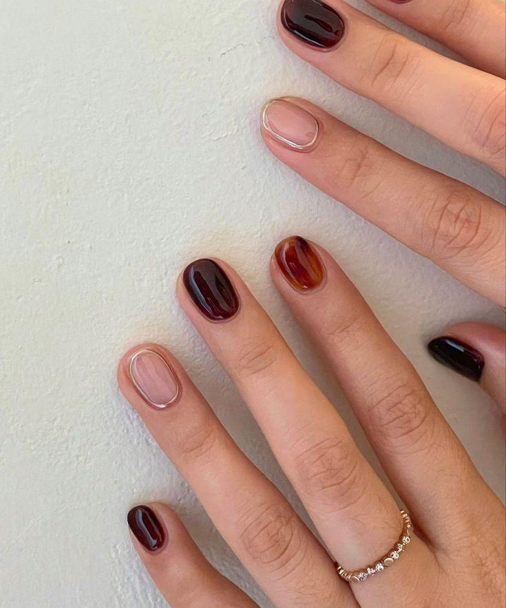 ιδέες-για-καφέ νύχια-Φθινόπωρο 2024-τάσεις-