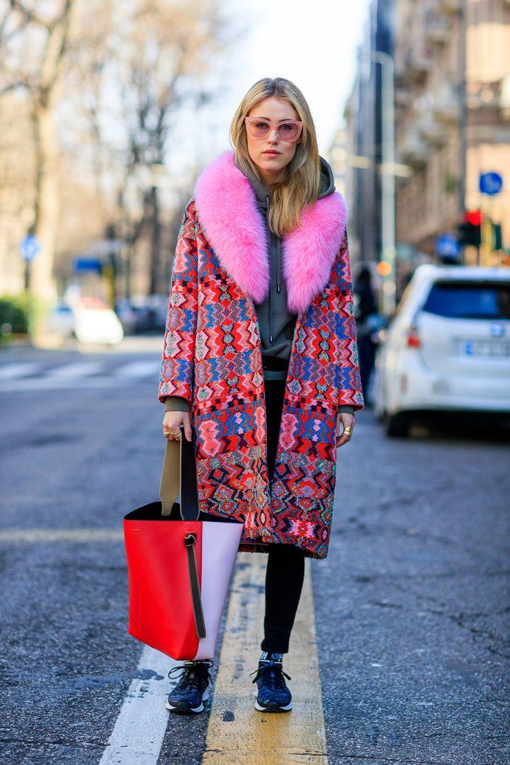 ροζ-boho πανωφόρι-με-γούνινο-γιακά-ιδέες- ροζ-boho πανωφόρι-με-γούνινο-γιακά-ιδέες-