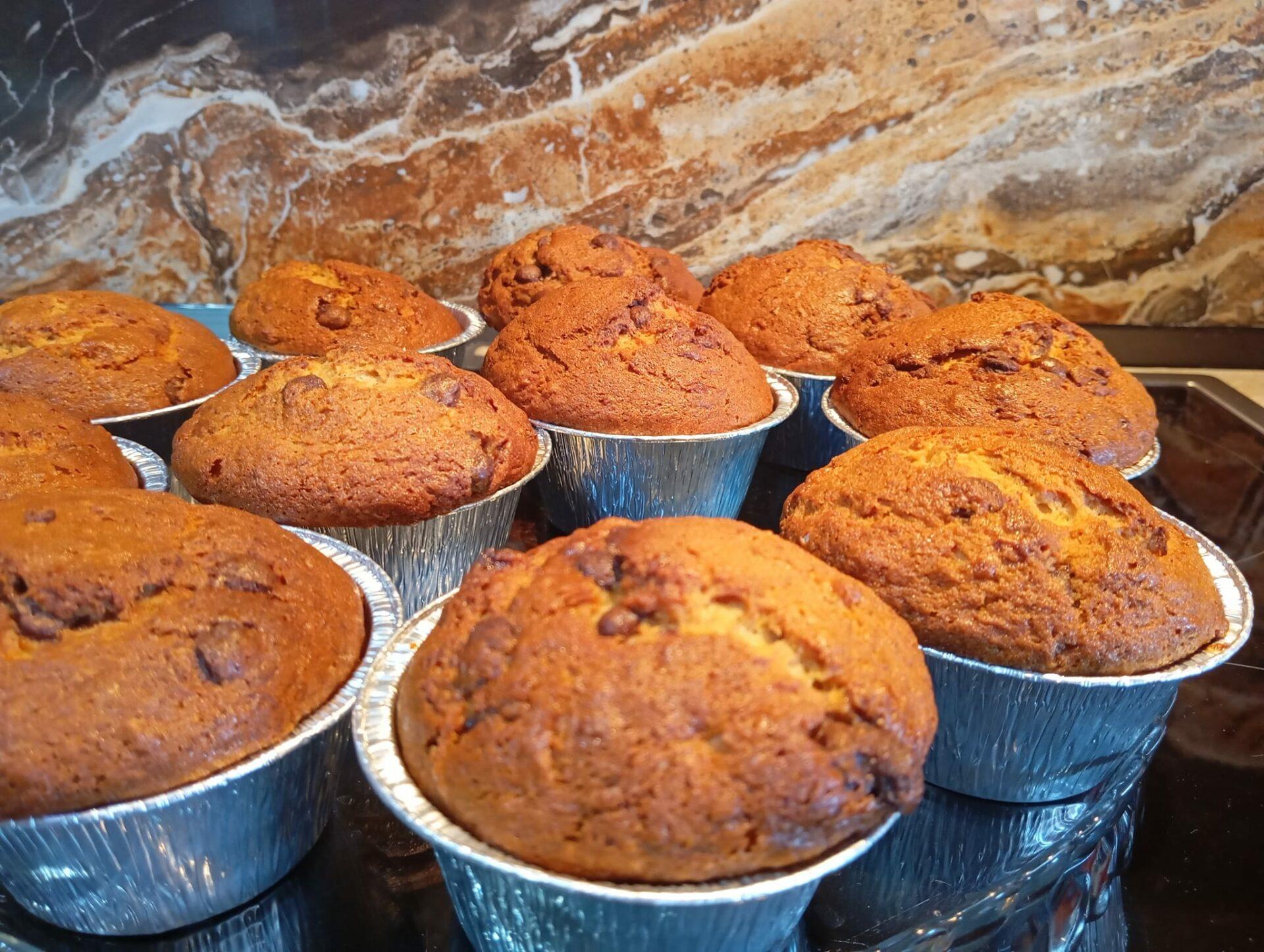 Αφράτα-muffins μπανάνα-σοκολάτα-συνταγή-