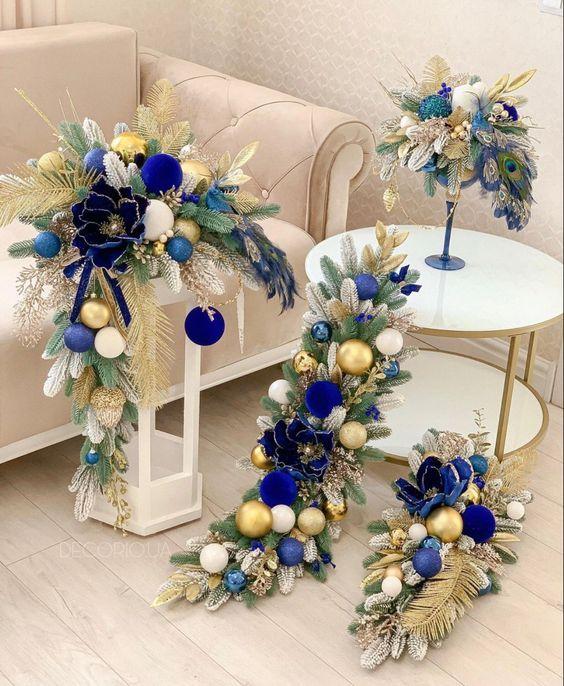 ιδέες-για-χριστουγεννιάτικη διακόσμηση-σε-royal blue-Χριστούγεννα 2024- ιδέες-για-χριστουγεννιάτικη διακόσμηση-σε-royal blue-Χριστούγεννα 2024-