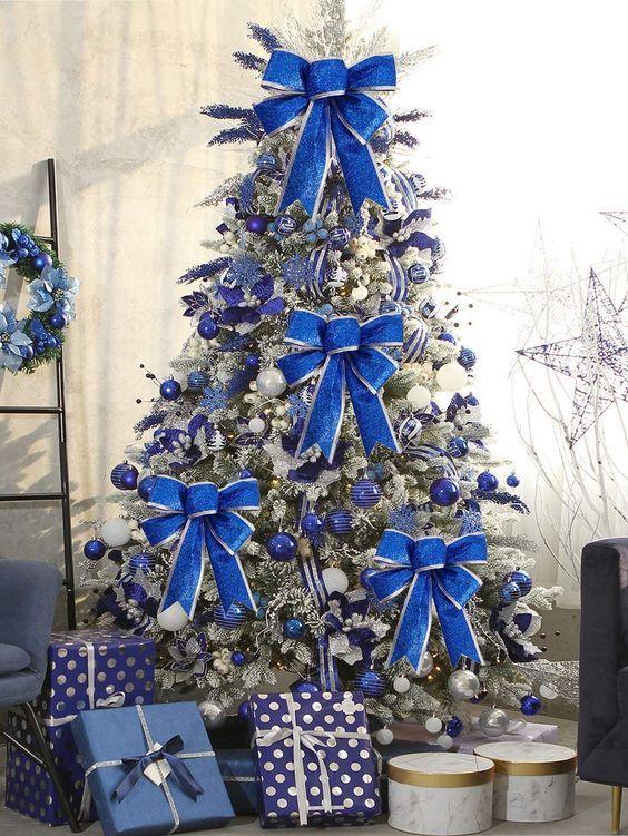 χριστουγεννιάτικο δέντρο-με-φιόγκους-ιδέες- χριστουγεννιάτικο δέντρο-με-φιόγκους-ιδέες-