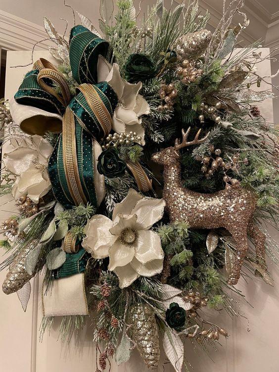 χριστουγεννιάτικο-στεφάνι-σε-σμαραγδί-με-glitter-ιδέες- χριστουγεννιάτικο-στεφάνι-σε-σμαραγδί-με-glitter-ιδέες-