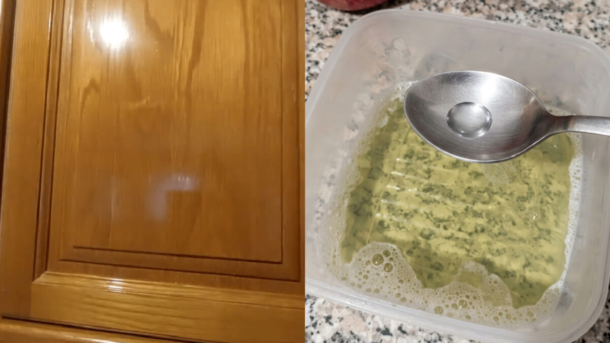 Γυάλισε τα παλιά ξύλινα ντουλάπια σαν επιπλοποιός με 2 υλικά έκπληξη