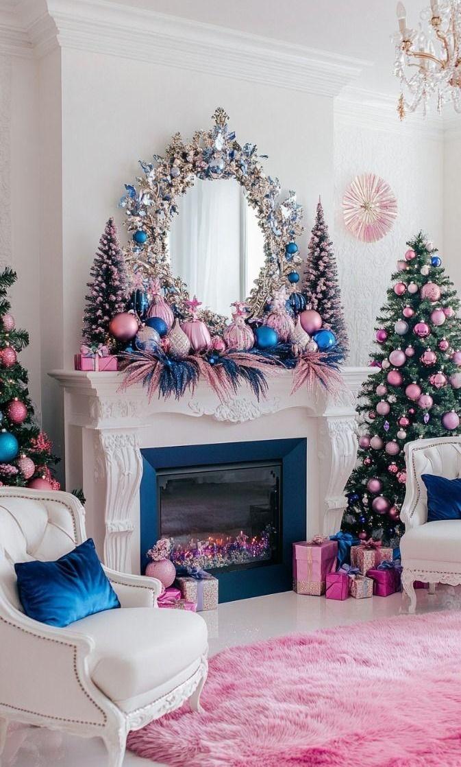 ροζ-μπλε-χρώματα-στη-Χριστουγεννιάτικη διακόσμηση-trends-TikTok-Χριστούγεννα 2024-ιδέες- ροζ-μπλε-χρώματα-στη-Χριστουγεννιάτικη διακόσμηση-trends-TikTok-Χριστούγεννα 2024-ιδέες-