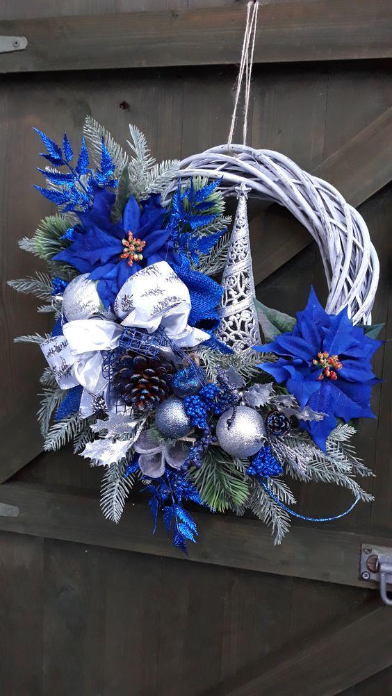 χριστουγεννιάτικο-στεφάνι-σε-royal blue-ιδέες- χριστουγεννιάτικο-στεφάνι-σε-royal blue-ιδέες-