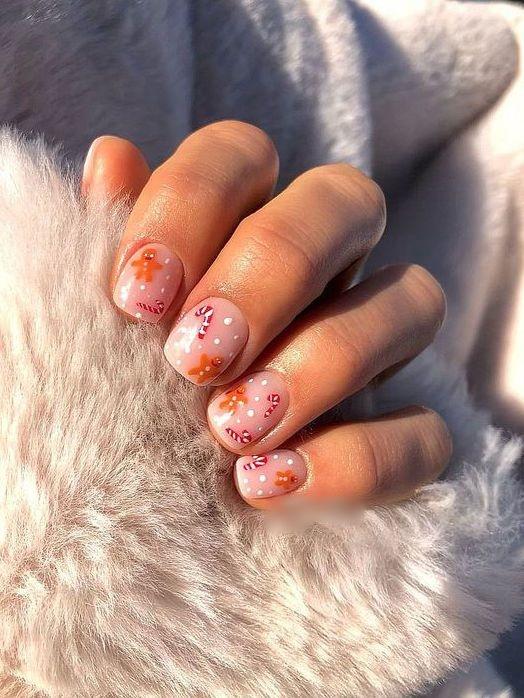 Peach christmas nails: 14+1 ιδέες για Χριστουγεννιάτικα νύχια με το πιο trendy χρώμα της σεζόν Peach christmas nails: 14+1 ιδέες για Χριστουγεννιάτικα νύχια με το πιο trendy χρώμα της σεζόν