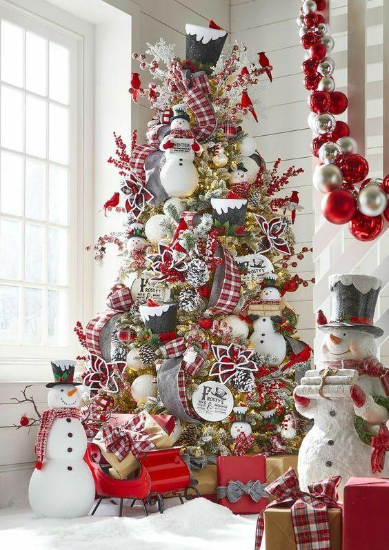 Χιονάνθρωποι-στο-χριστουγεννιάτικο-δέντρο-ιδέες