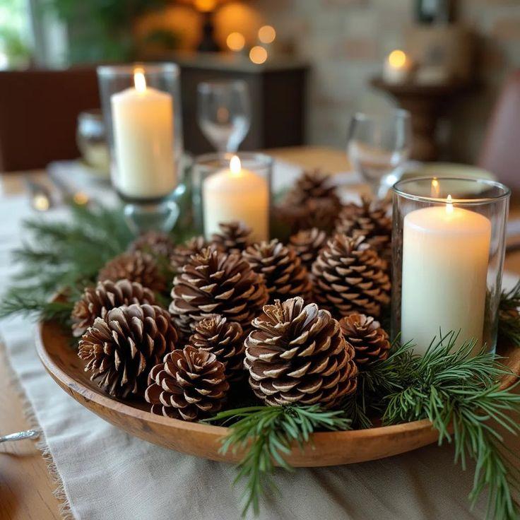 Χριστουγεννιάτικη διακόσμηση με κουκουνάρια : Ιδέες για παραμυθένιο στολισμό σε όλο το σπίτι 