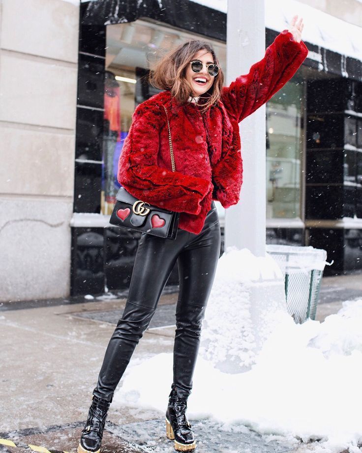 κόκκινη-γούνα-σαν-jacket-ιδέες- κόκκινη-γούνα-σαν-jacket-ιδέες-