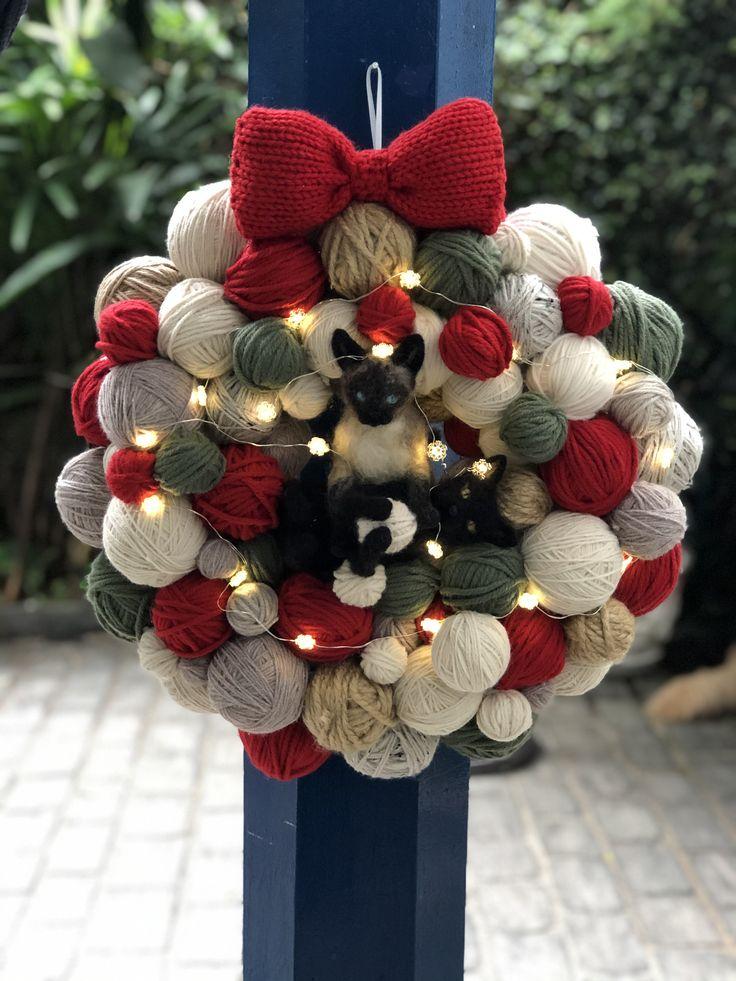 Χριστούγεννα-2024-Μάλλινα-στεφάνια-διακόσμηση-ιδέες Χριστούγεννα-2024-Μάλλινα-στεφάνια-διακόσμηση-ιδέες