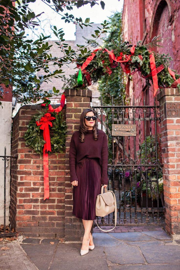 μάξι φούστα-με-πιέτες-και-πουλόβερ-για-τα-Χριστούγεννα-ιδέες- μάξι φούστα-με-πιέτες-και-πουλόβερ-για-τα-Χριστούγεννα-ιδέες-