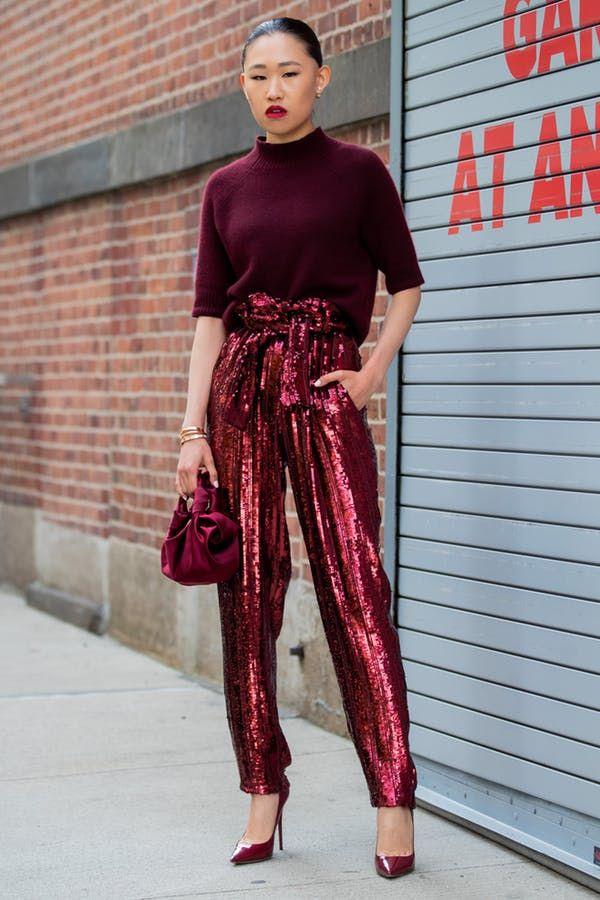 βουργουνδί-παντελόνα-με-παγέτα-ιδέες- βουργουνδί-παντελόνα-με-παγέτα-ιδέες-