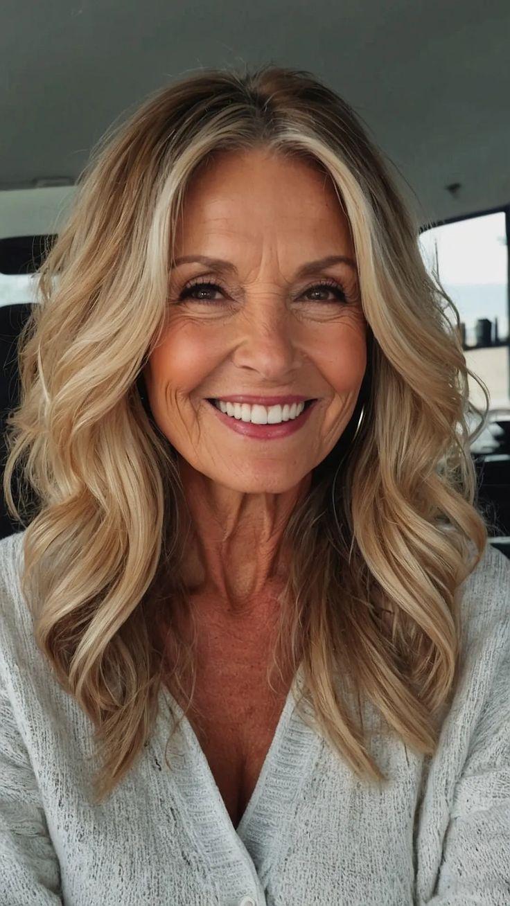 κυματιστά-ξανθά μαλλιά-σε-γυναίκες-άνω των 50-ιδέες- κυματιστά-ξανθά μαλλιά-σε-γυναίκες-άνω των 50-ιδέες-