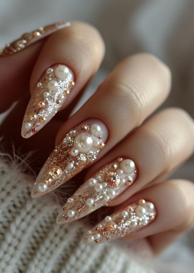 γήινα-νύχια-με-charms-για-τα-Χριστούγεννα-και-τη-Πρωτοχρονιά-ιδέες-