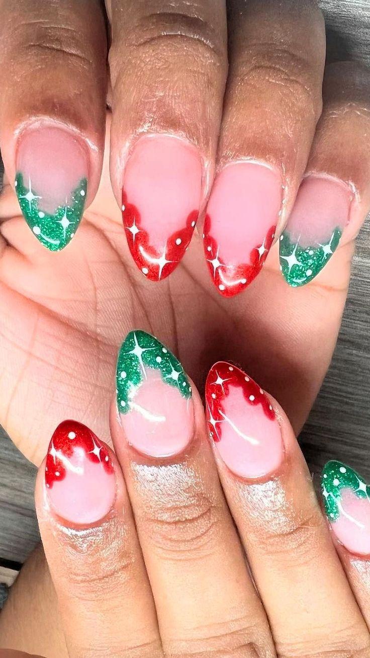 κόκκινα-και-πράσινα-χριστουγεννιάτικα νύχια-ιδέες- κόκκινα-και-πράσινα-χριστουγεννιάτικα νύχια-ιδέες-
