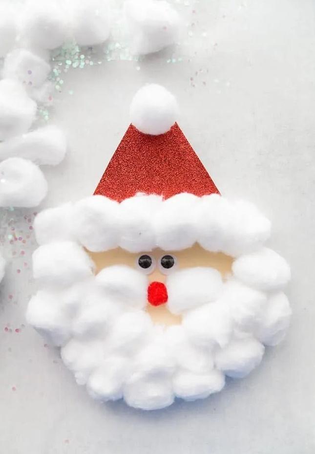 Άγιος Βασίλης-με-βαμβάκι-και-χαρτόνι-ιδέες- Άγιος Βασίλης-με-βαμβάκι-και-χαρτόνι-ιδέες-