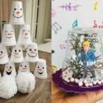 ιδέες-για-χριστουγεννιάτικες κατασκευές-από-ποτηράκια-μίας χρήσεως-