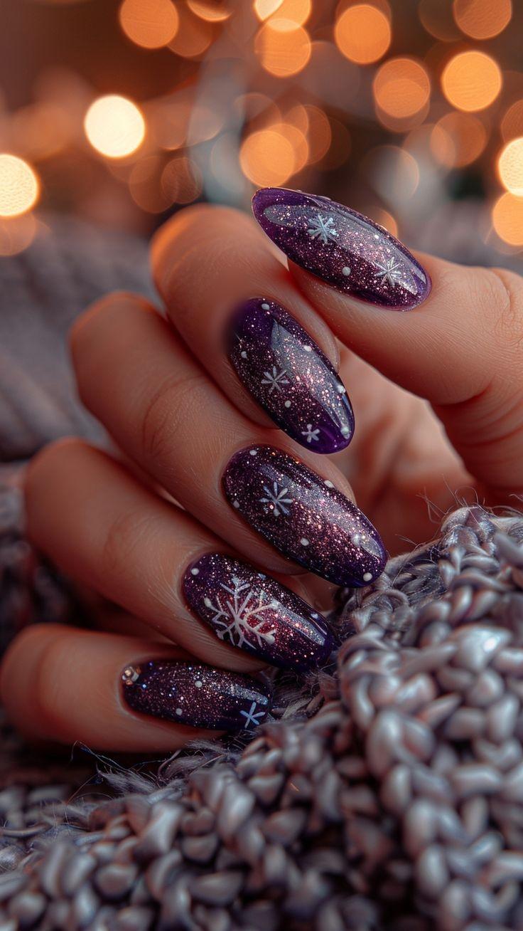 μοβ-νύχια-με-γκλίτερ-και-χιονονιφάδες-ιδέες- μοβ-νύχια-με-γκλίτερ-και-χιονονιφάδες-ιδέες-