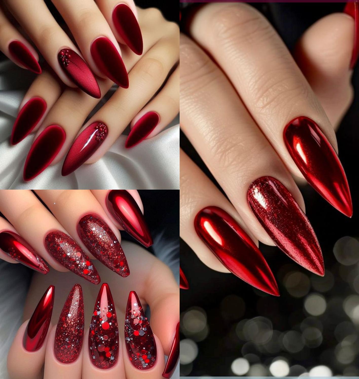 Χριστούγεννα : Ιδέες για γιορτινό μανικιούρ σε όλες τις αποχρώσεις του Κόκκινου