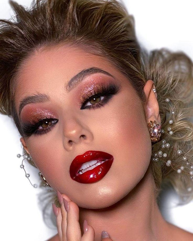 κόκκινα χείλη-με-lip gloss-και-glitter-ιδέες- κόκκινα χείλη-με-lip gloss-και-glitter-ιδέες-