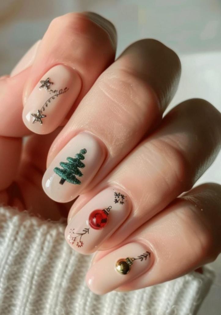 ιδέες-για-Χριστουγεννιάτικα νύχια-με-δεντράκια- ιδέες-για-Χριστουγεννιάτικα νύχια-με-δεντράκια-