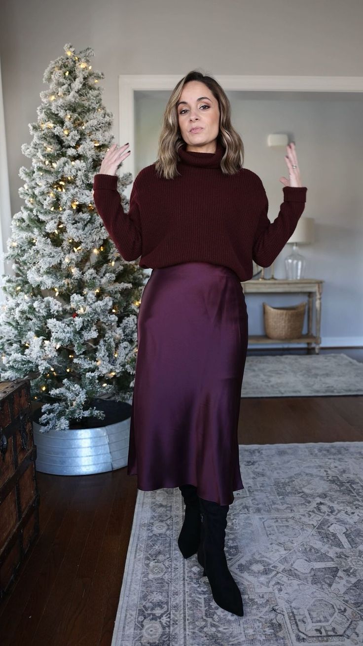 σατέν-φούστα-με-μαύρες μπότες-ιδέες- σατέν-φούστα-με-μαύρες μπότες-ιδέες-