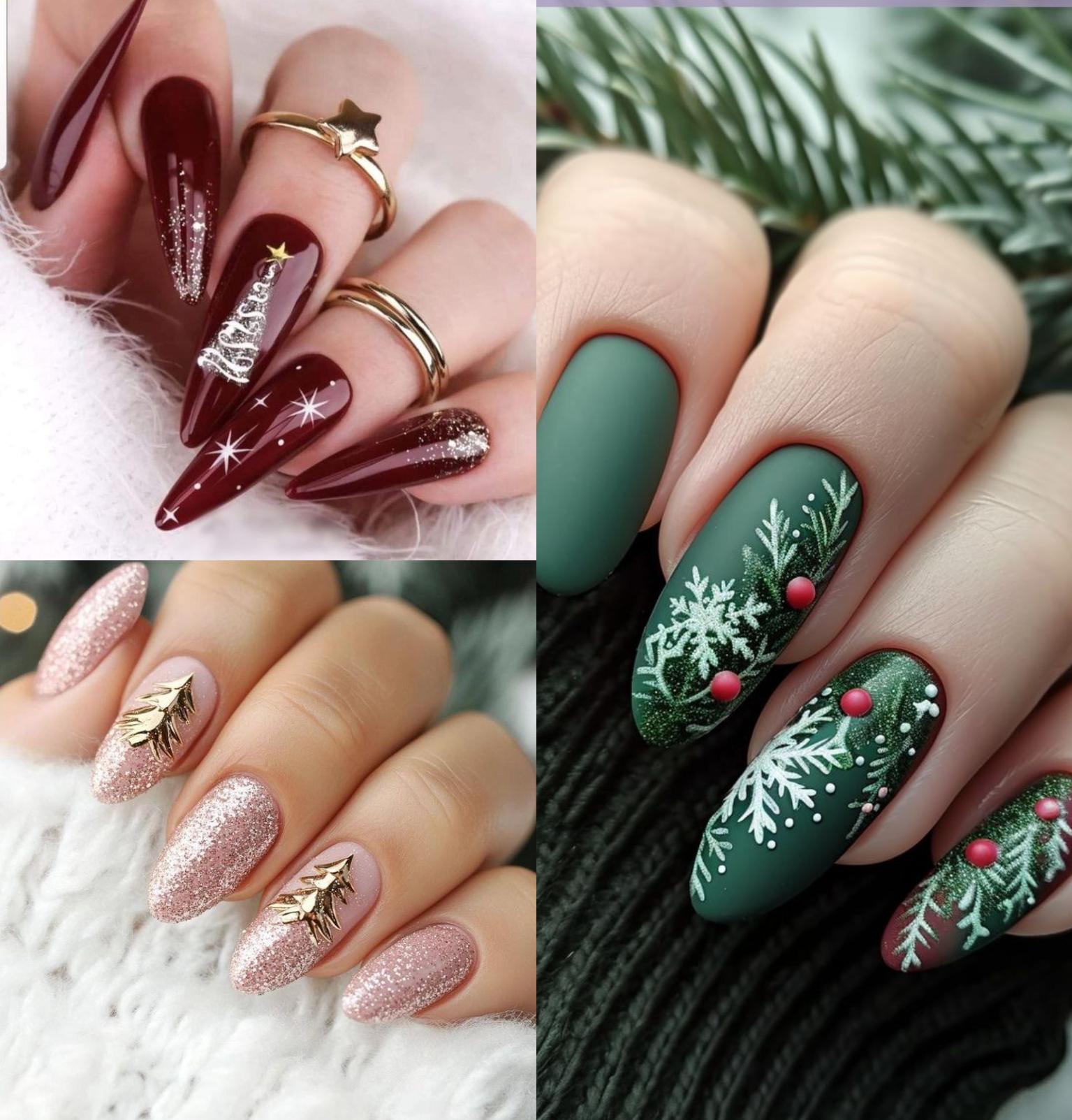 Festive Nails: Νύχια με Χριστουγεννιάτικα Δέντρα για τις πιο Μοντέρνες Εμφανίσεις