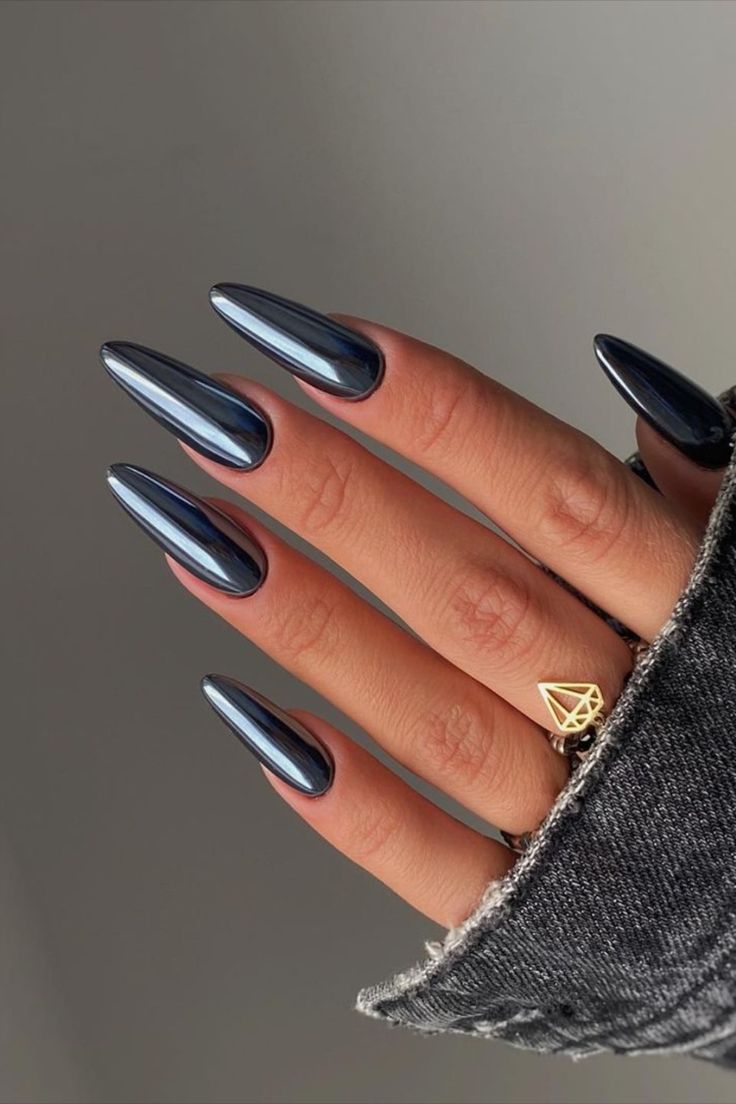 μπλε-μεταλλικά νύχια-ιδέες- μπλε-μεταλλικά νύχια-ιδέες-