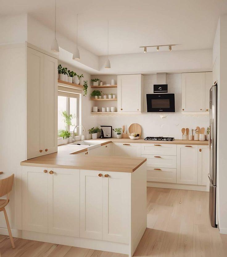 Λευκή-κουζίνα-με-φυσικό-ξύλο Λευκή-κουζίνα-με-φυσικό-ξύλο