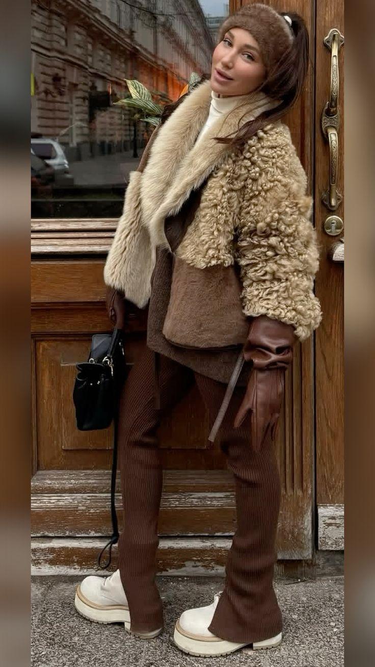 mocha mousse-γούνινο-πανωφόρι-ιδέες-