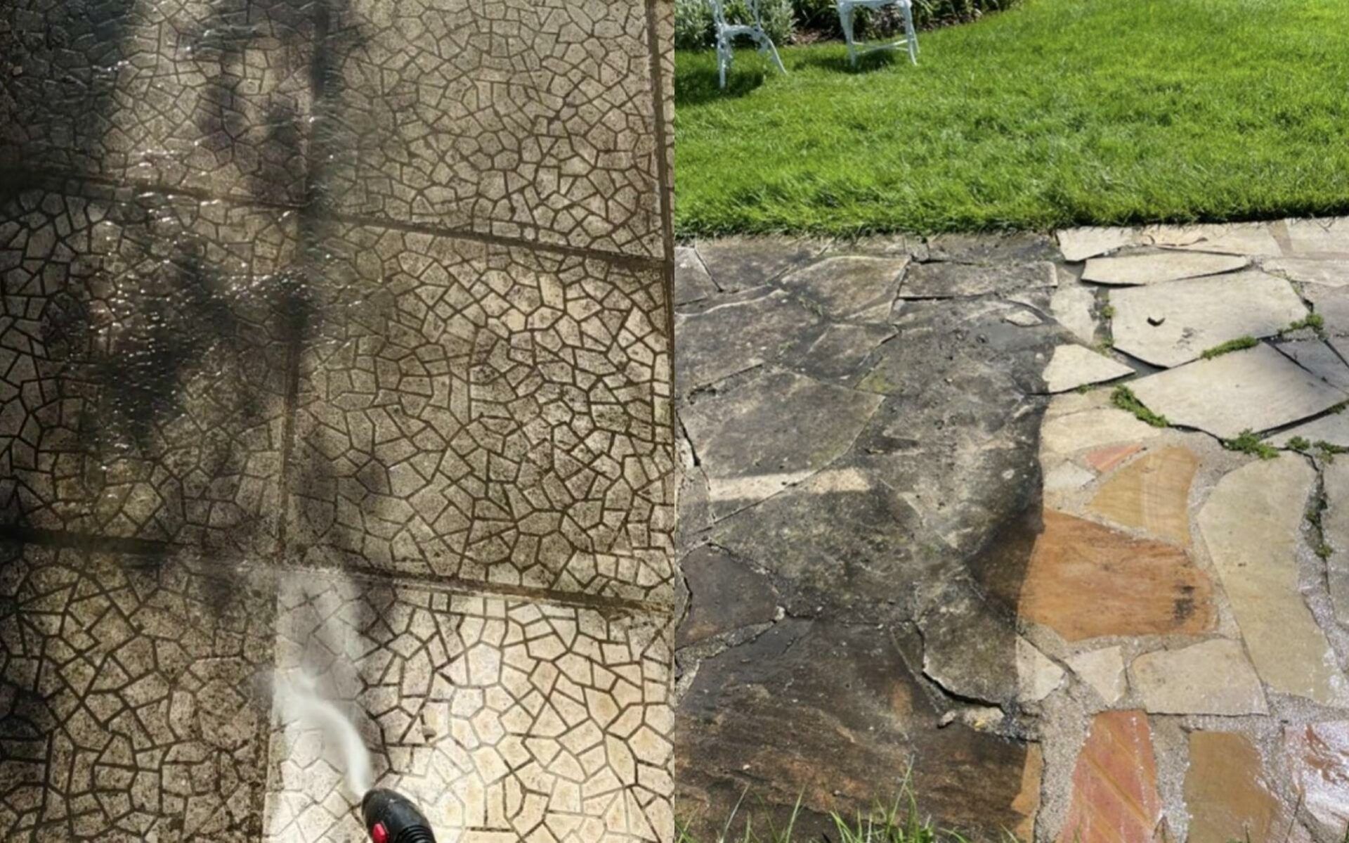 Πανίσχυρο Σπιτικό Καθαριστικό για τις πλάκες της αυλής που αφαιρει μούχλα και πρασινάδες