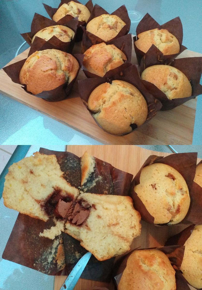 Cupcakes-με γιαούρτι-γεμιστά-με Nutella-συνταγή-