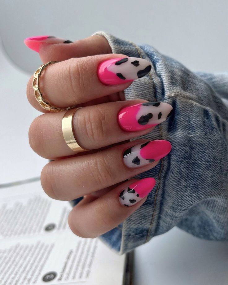 Bubblegum nails-σε-animal print-ιδέες- Bubblegum nails-σε-animal print-ιδέες-