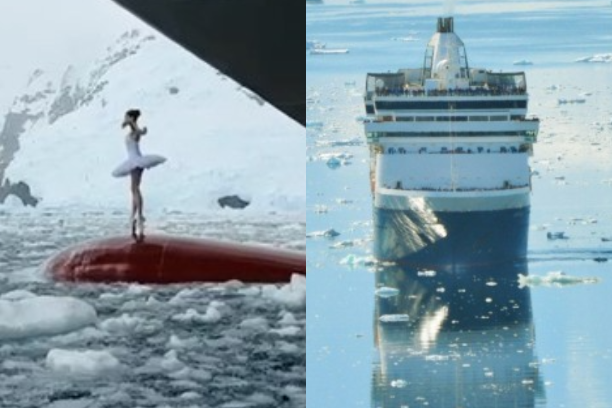 Μπαλαρίνα γίνεται viral χορεύοντας στην πλώρη κρουαζιερόπλοιου στην Ανταρκτική