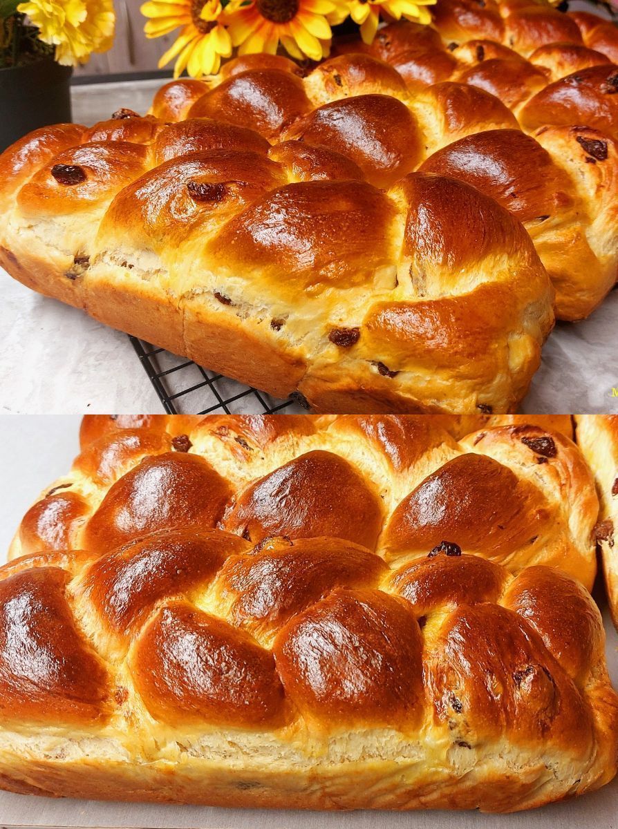 Εύκολα-σταφιδόψωμα-σαν τσουρεκάκια-συνταγή-