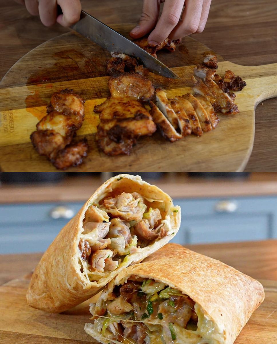 Buritto-με σπιτικό γύρο-κοτόπουλο-στο Airfryer-συνταγή-