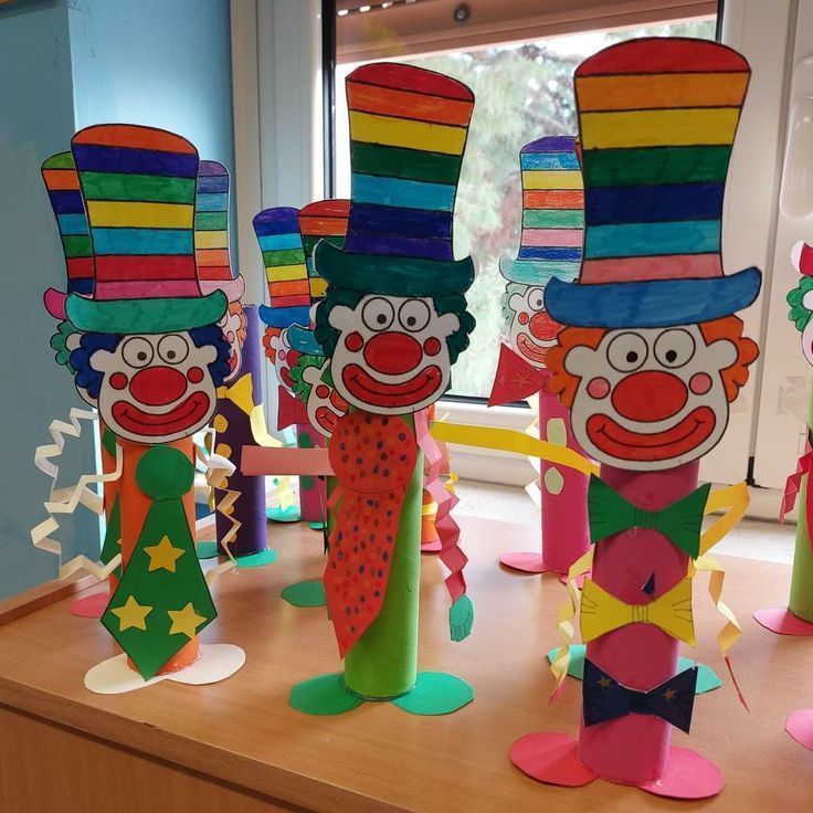 clown-από-ρολό χαρτιού κουζίνας-ιδέες-