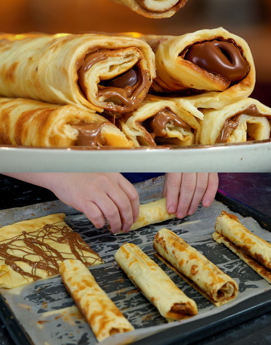 Κρέπες φούρνου-με πραλίνα σοκολάτας-από τον-Παναγιώτη Παπαδάκη-συνταγή- Κρέπες φούρνου-με πραλίνα σοκολάτας-από τον-Παναγιώτη Παπαδάκη-συνταγή-