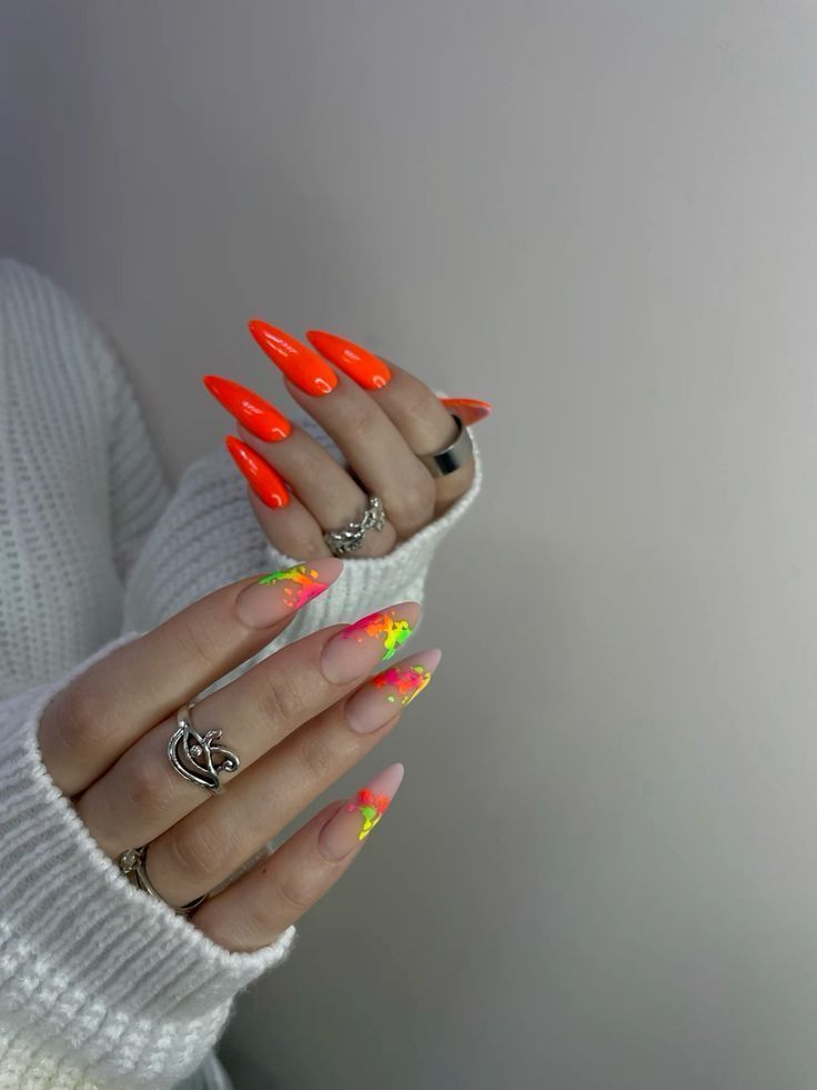 πορτοκαλί-νύχια-με-neon-σχέδια-ιδέες- πορτοκαλί-νύχια-με-neon-σχέδια-ιδέες-