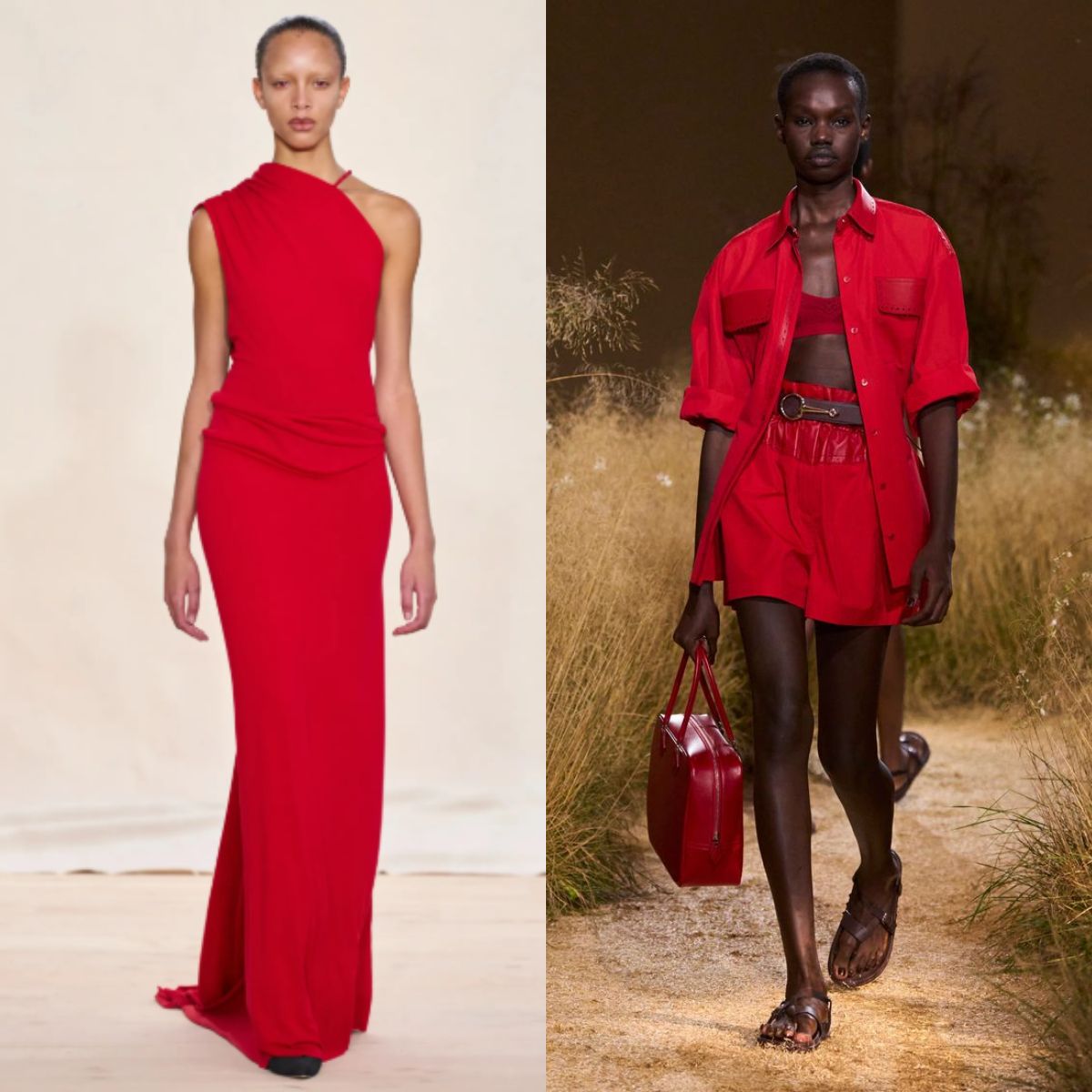 κόκκινο ντύσιμο-τάσεις-Άνοιξη-Καλοκαίρι 2025-στη-μόδα-ιδέες-