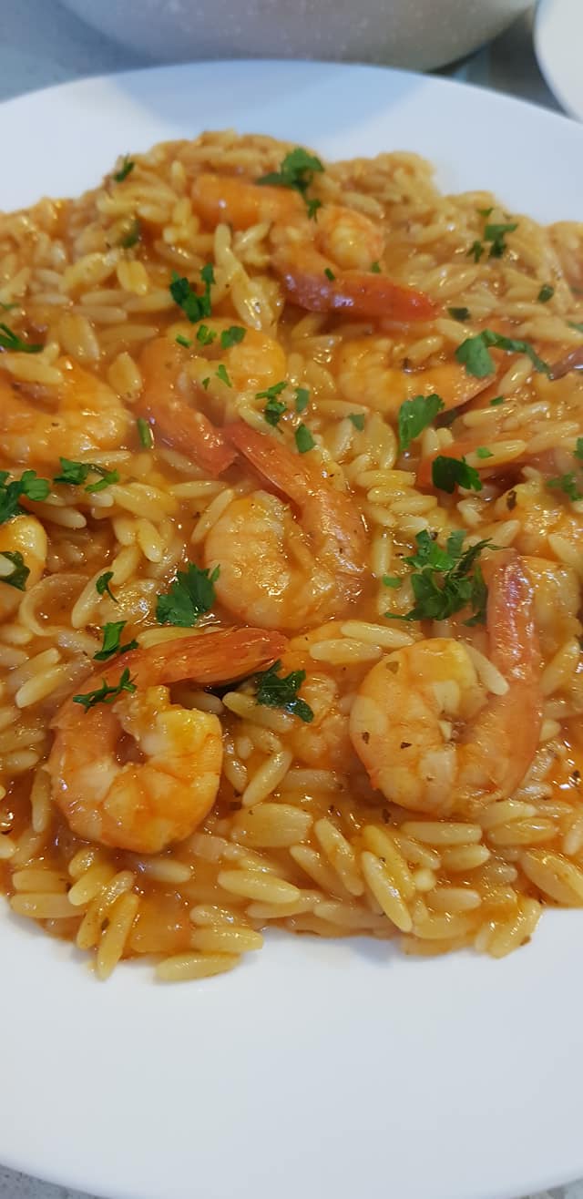 Κριθαρότο-με γαρίδες-για τη-Καθαρά Δευτέρα-συνταγή-