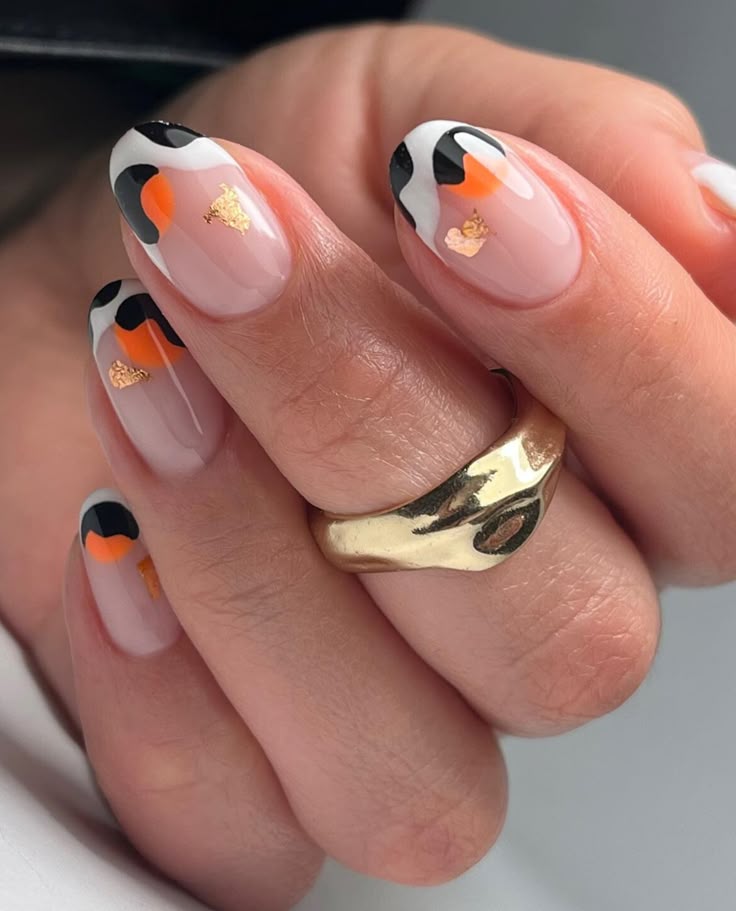 γαλλικό μανικιούρ-σε-animal print-ιδέες-