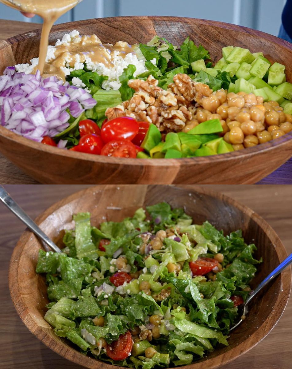 Σαρακοστιανή-σαλάτα-με ρεβίθια-συνταγή-