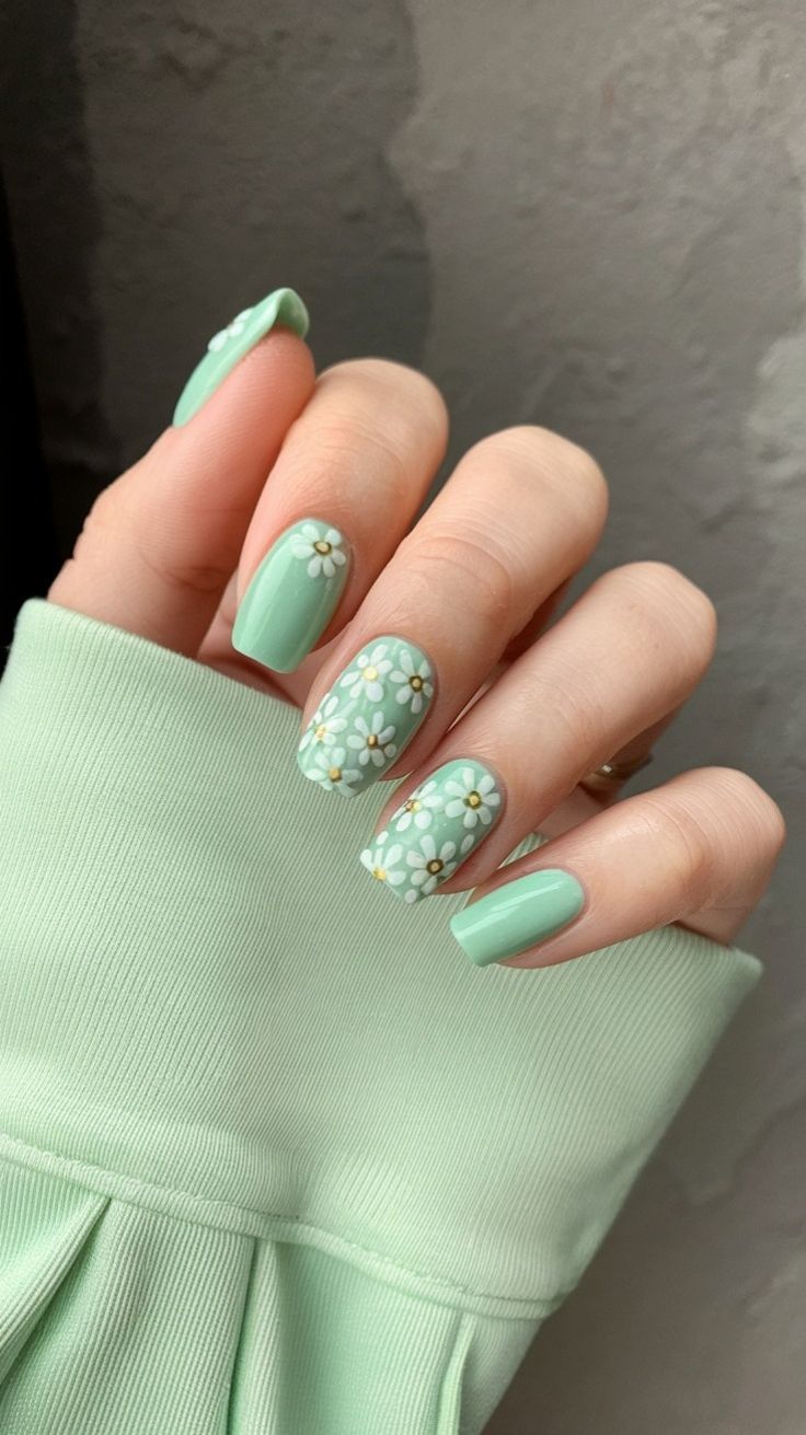 πράσινα νύχια-πασχαλινά νύχια-τάσεις-Πάσχα 2025-ιδέες-