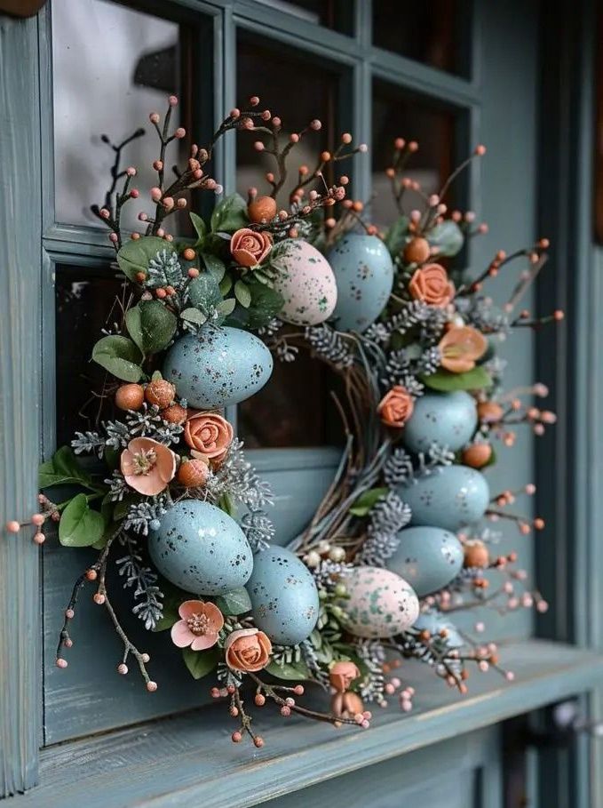πασχαλινό-στεφάνι-με-ψεύτικα αυγά-ιδέες- πασχαλινό-στεφάνι-με-ψεύτικα αυγά-ιδέες-